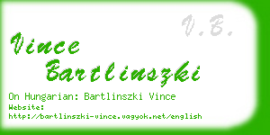 vince bartlinszki business card